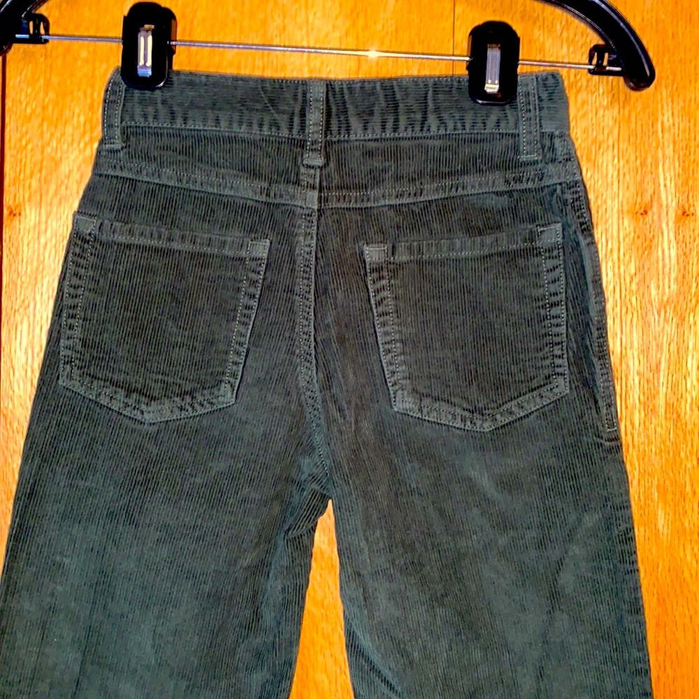 Gymboree boy’s 10 slim adjustable waist pine dark green corduroy pants cords EUC